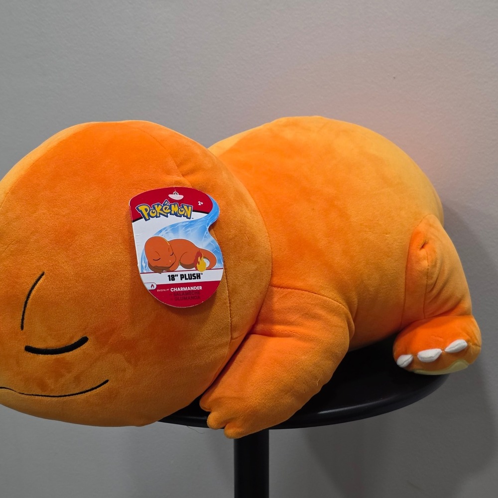 Pokemon Charmander 18 Inch Sleeping Plush Jazwares PKW0075 Orange Soft Toy NWT